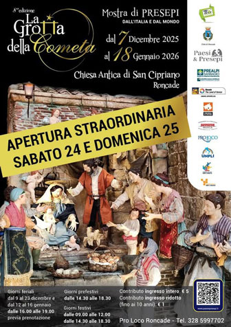 2026 roncade mostra di presepi la grotta della cometa