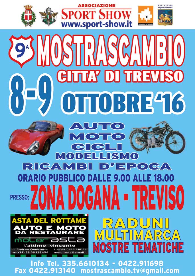 MOSTRE TREVISO MOSTRA SCAMBIO CITTA' DI TREVISO AUTO MOTO CICLI E