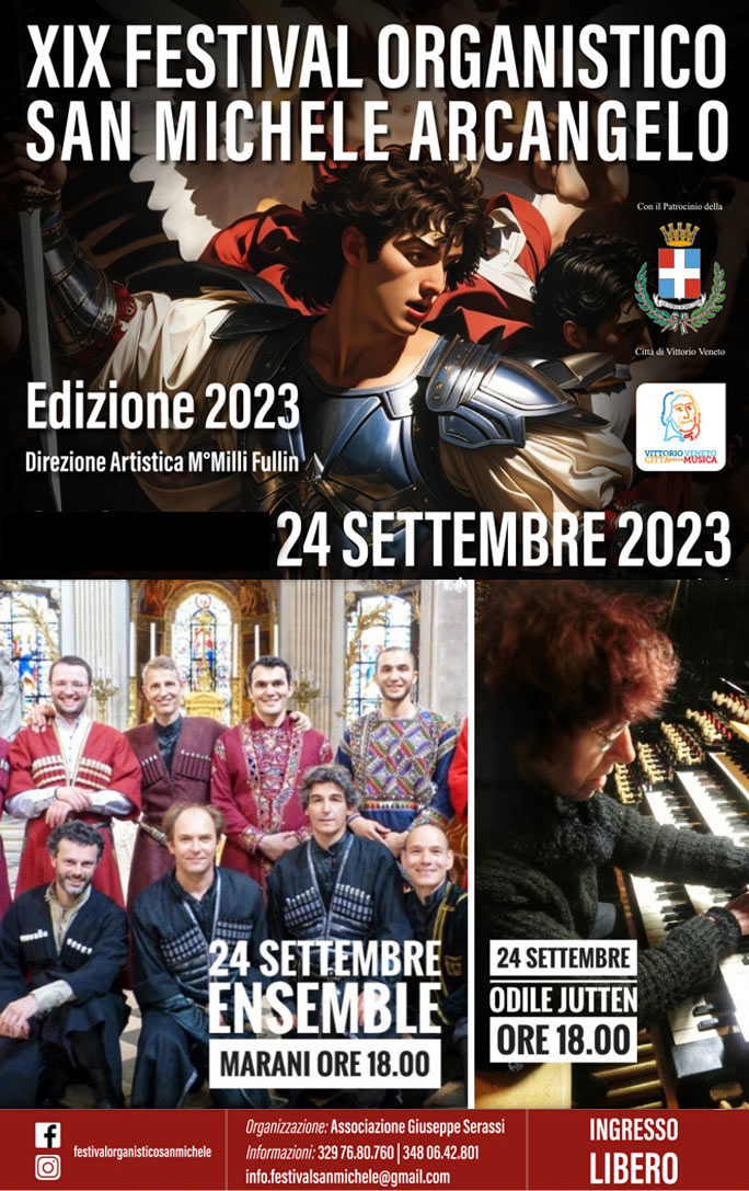Festival Organistico San Michele Arcangelo 19ª Edizione dal 3 Settembre al 24 Settembre 2023