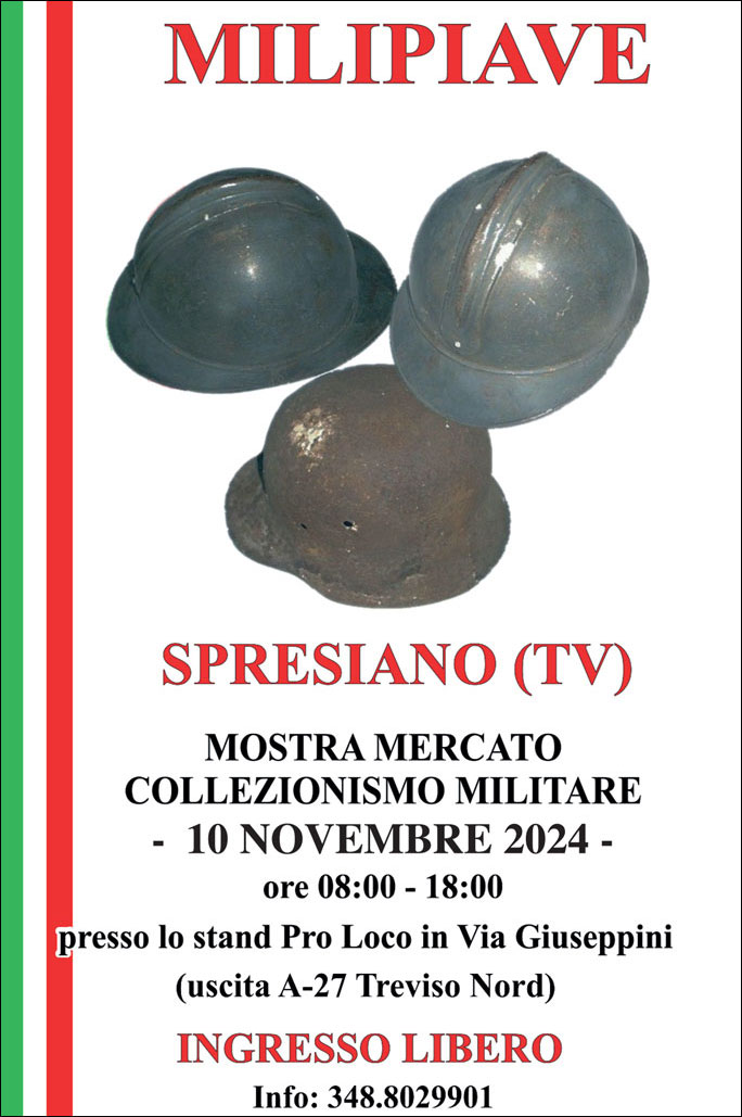 Spresiano Milipiave Mostra Mercato Collezionismo Militare Domenica 10 Novembre 2024