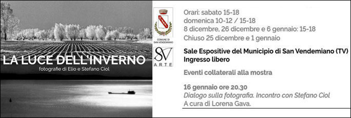 2025 san vendemiano mostra fotografica la luce dell'inverno fotografie di elio e stefano ciol