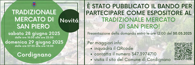 Cordignano Tradizionale Mercato di San Pietro e Paolo 2025