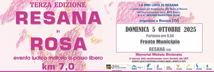 Resana in Rosa Domenica 5 Ottobre 2025