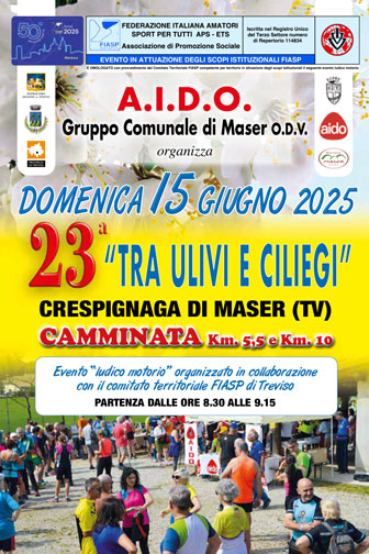 2025 MASER CRESPIGNAGA 23ª CAMMINATA TRA ULIVI E CILIEGI