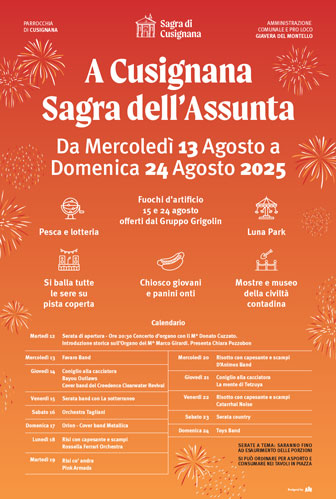 GIAVERA DEL MONTELLO (TV)
CUSIGNANA
SAGRA DI CUSIGNANA