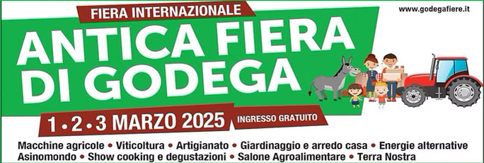 Godega di Sant'Urbano Antica Fiera di Godega Sabato 1 Domenica 2 Lunedi 3 Marzo 2025