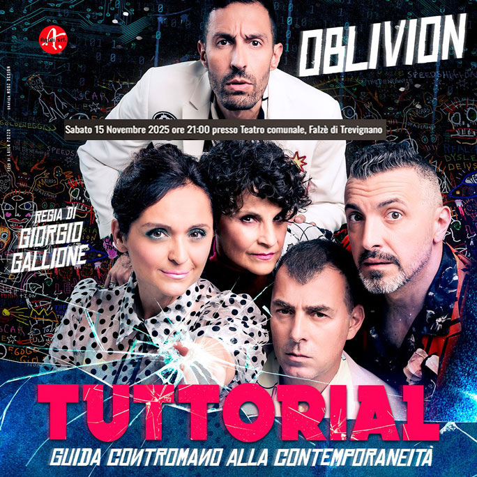 teatro trevignano spettacolo con gli oblivion tuttorial guida contromano alla contemporaneità
