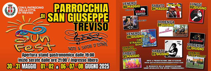 Treviso San Giuseppe Sun Fest dal 30 Maggio al 8 Giugno 2025