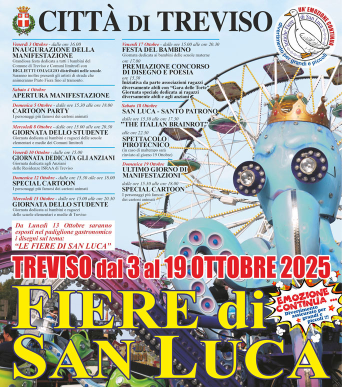 Treviso Fiere di San Luca dal 3 Ottobre al 19 Ottobre 2025