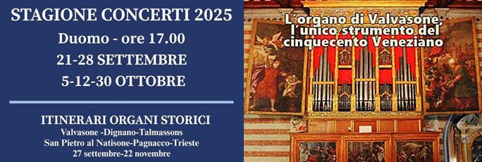 Valvasone 52ª Stagione Concerti dal 21 Settembre al 22 Novembre 2025