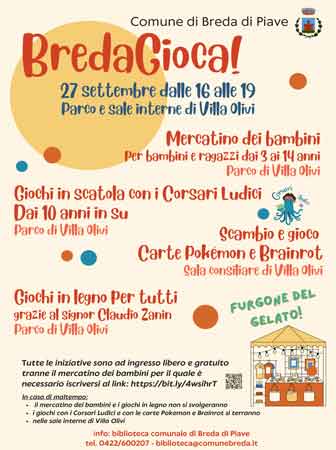 BREDA DI PIAVE GIOCA evento per bambini, adulti e famiglie 