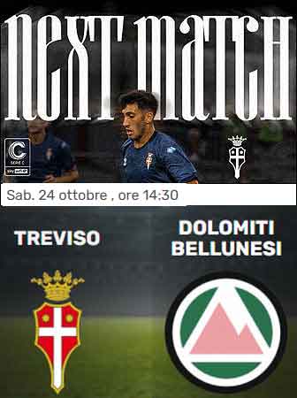 CALCIO CAMPIONATO SERIE C TREVISO DOLOMITI BELLUNESI