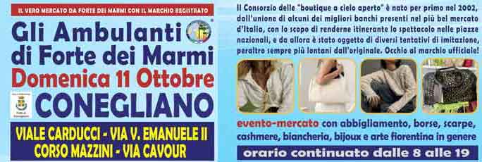 mercato gli ambulanti di forte dei marmi a conegliano