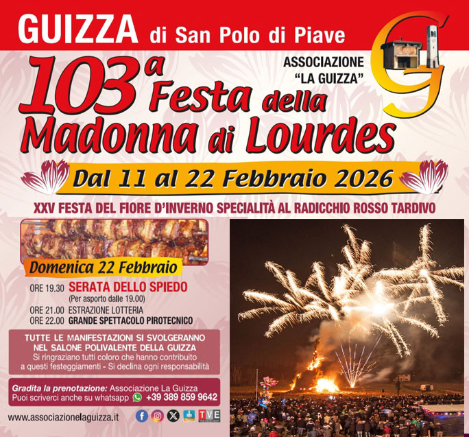 San Polo di Piave Guizza 103ª Festa della Madonna di Lourdes dal 11 Febbraio al 22 Febbraio 2026