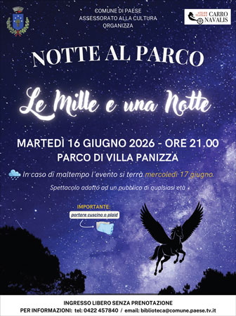 notte al parco la mille e una notte a paese