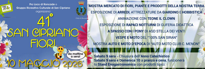 Roncade San Cipriano Fiori Domenica 10 Maggio 2026
