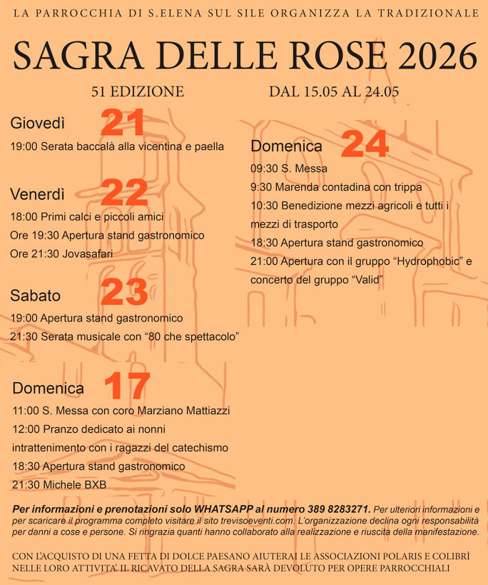 SILEA SANT'ELENA SAGRA DELLE ROSE