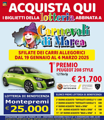 2025 CARNEVALI DI MARCA LOTTERIA