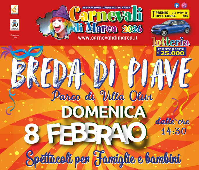 breda di piave carnevale 2026