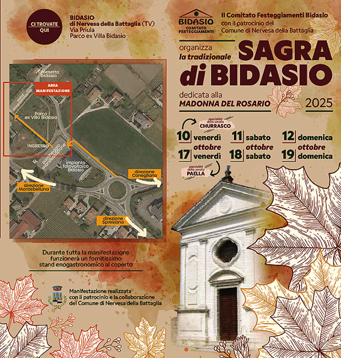 Nervesa della Battaglia Bidasio Sagra Madonna del Rosario dal 10 Ottobre al 19 Ottobre 2025