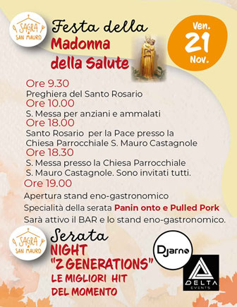CASTAGNOLE SAGRA DI SAN MAURO 21 novembre 2025