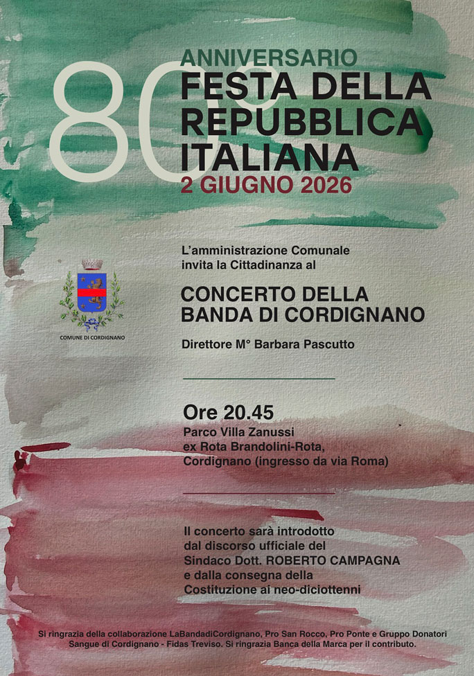 2 guigno anniversario della repubblica italiana a cordignano