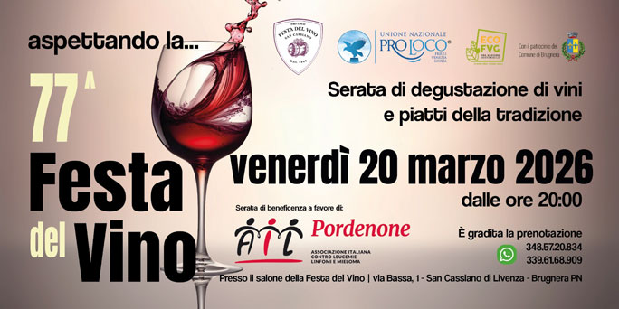 BRUGNERA SAN CASSIANO DI LIVENZA FESTA DEL VINO DEGUSTAZIONE