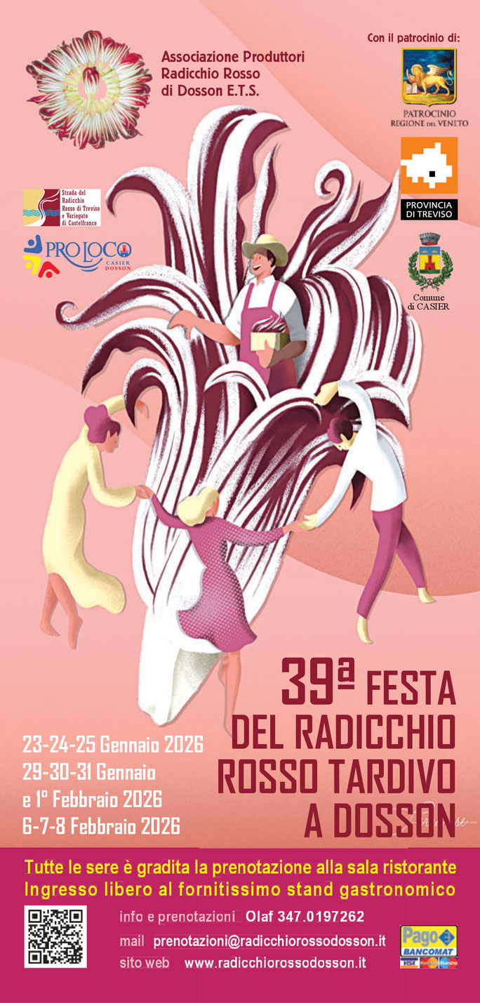 Casier Dosson 39ª Festa del Radicchio Rosso di Treviso IGP dal 23 Gennaio al 8 Febbraio 2026