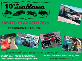 MASERADA SUL PIAVE SALETTUOL RADUNO SAN ROCCO DI VESPE MOTO E AUTO DI EPOCA