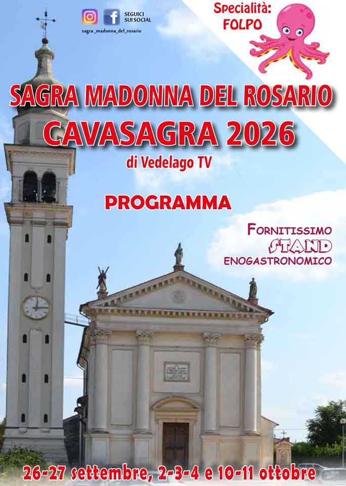 locandina Sagra Madonna del Rosario di Cavasagra