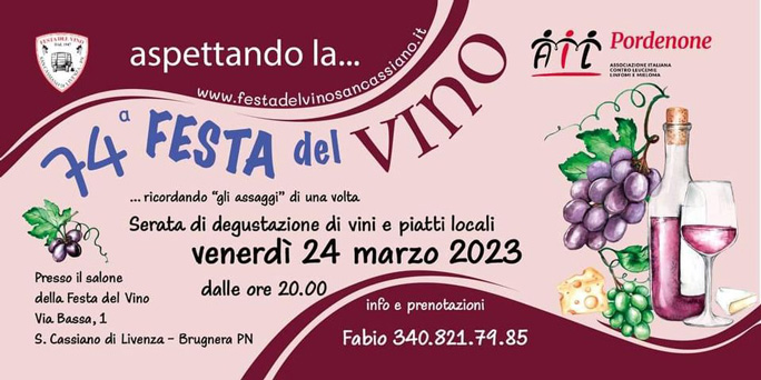 2023 PORDENONE BRUGNERA SAN CASSIANO DI LIVENZA FESTA DEL VINO degustazione