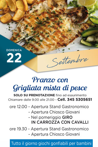 22 seettembre 2024 cimadolmo festa del pesce e delle nostre acque