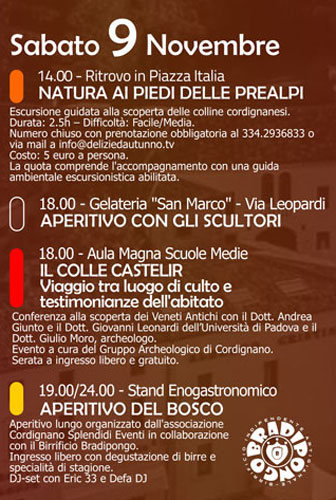 2024 cordignano prealpi in festa sabato 9 novembre