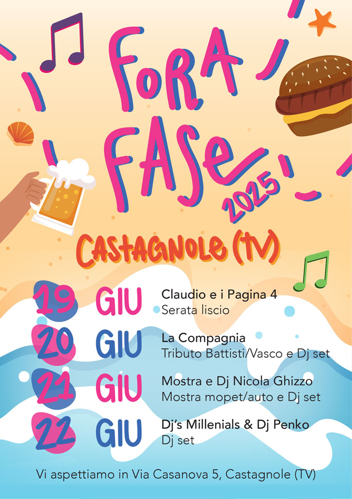 Paese Castagnole Fora Fase Sagra di San Mauro dal 19 al 22 Giugno 2025