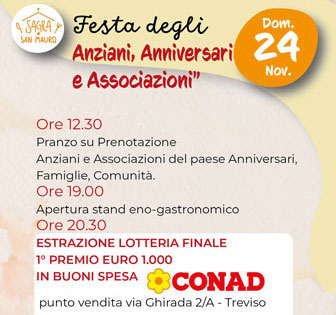 2024 CASTAGNOLE SAGRA DI SAN MAURO domenica 24 novembre