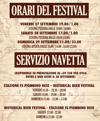 2024 TREBASELEGHE HISTORICAL BEER FESTIVAL orari e bus navetta