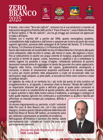 2025 ZERO BRANCO MOSTRA DL RADICCHIO PREDIDENTE REGIONE VENETO LUCA ZAIA