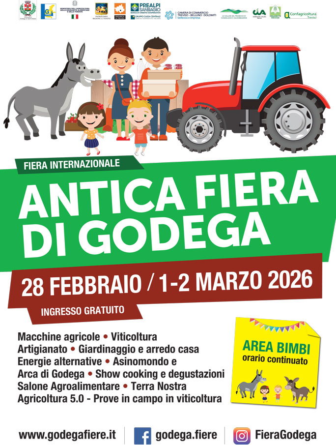 Godega di Sant'Urbano Antica Fiera di Godega Sabato 28 Febbraio Domenica 1 Lunedi 2 Marzo 2026