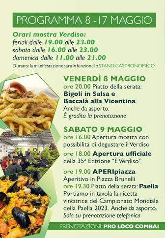  MIANE COMBAI PASSEGGIANDO TRA LE RIVE programma maggio 8