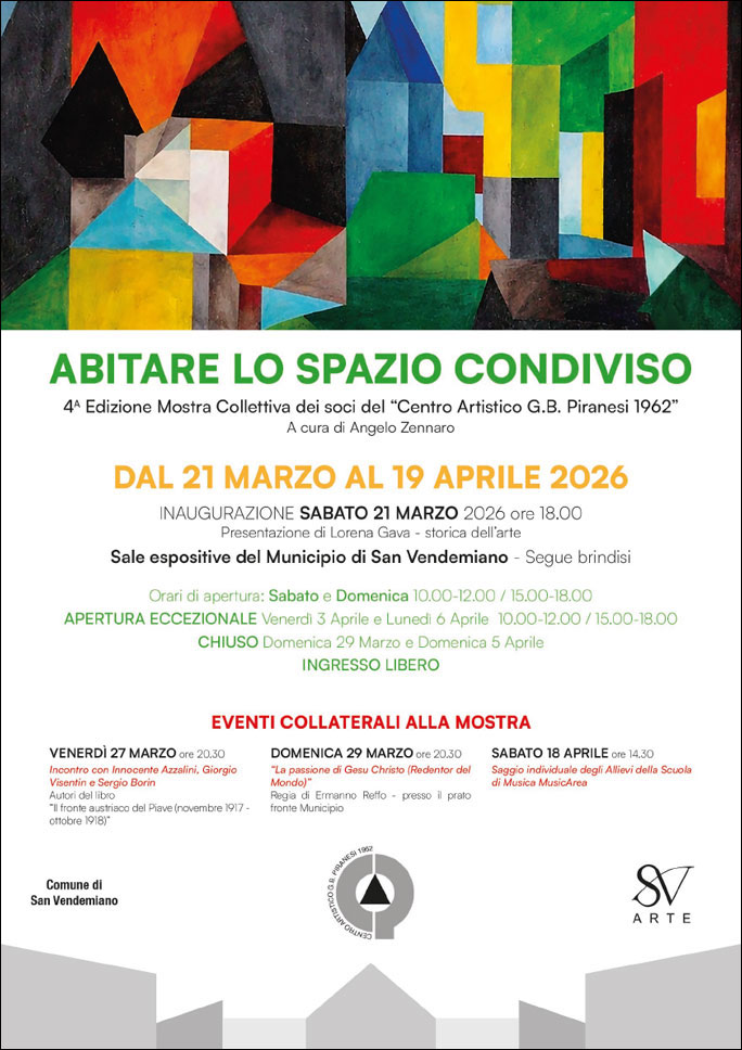 san vendemiano mostra collettiva centro artistico piranesi 1962 abitare lo spazio condiviso