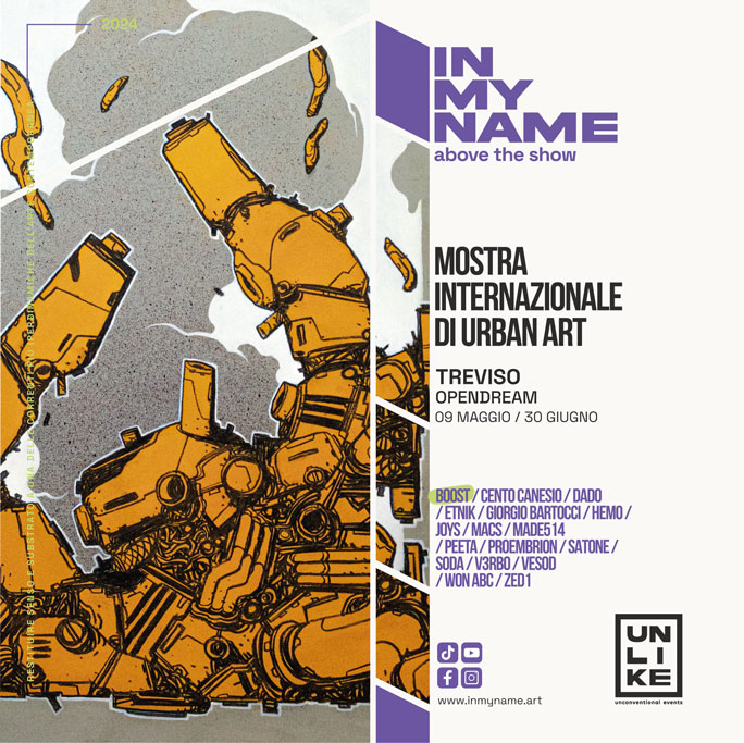 IN MY NAME. Above the show Mostra Internazionale di Urban Art