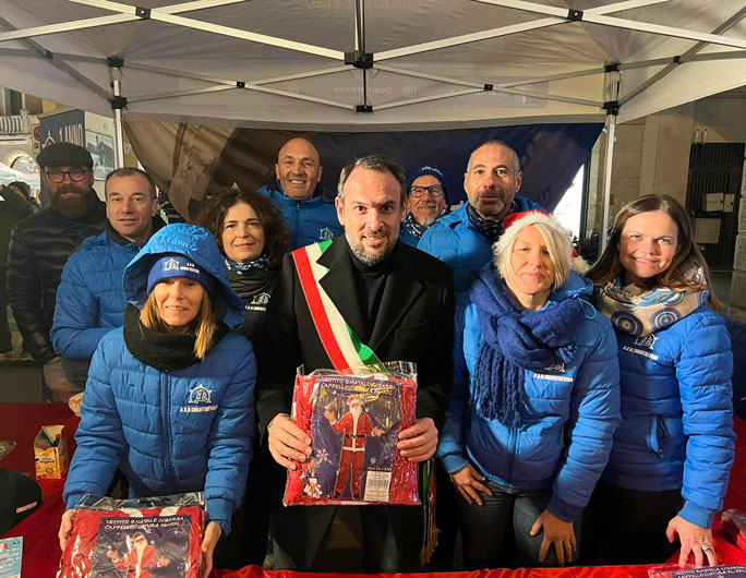 treviso corsa dei babbo natale christmas run con abito di babbo natale