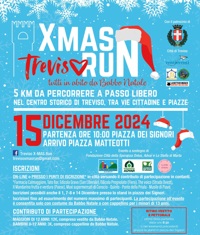 2024 treviso corsa di babbo natale treviso x-mas run christmas run