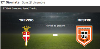 2026 Treviso Calcio campionato serie d calendario