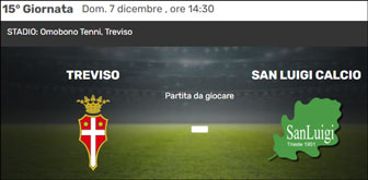 calcio campionato serie d partita treviso - san luigi calcio