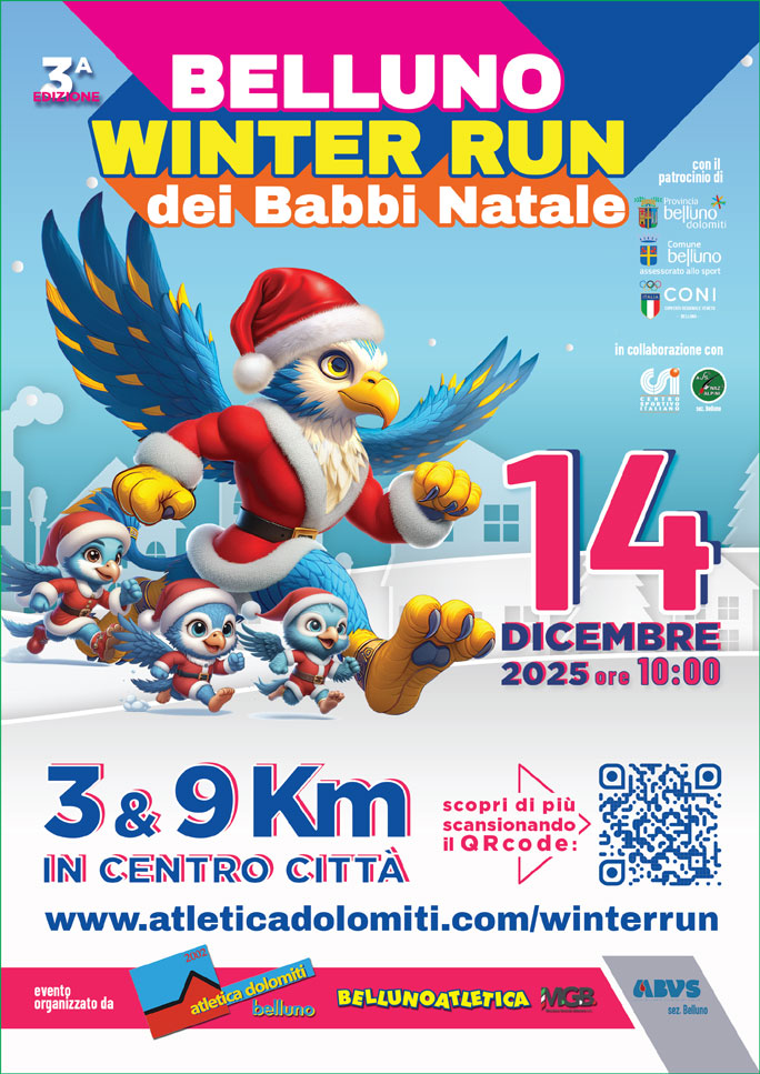 belluno winter run corsa dei babbi natale