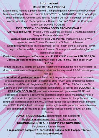 RESANA IN ROSA INFORMAZIONI