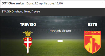 calcio campionato serie d partita treviso - este