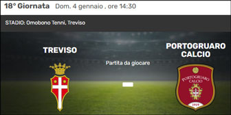 calcio campionato serie d partita treviso - portogruaro