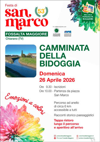 CHIARANO FOSSALTA MAGGIORE camminata della bidoggia